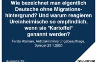 Antidiskriminierungsbeauftragte Ataman: Wie nennen wir Kartoffeln?Gemeint sind natürlich Deutsche.