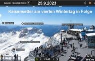 Zu Beginn dieser Woche lagen auf der Zugspitze übrigens