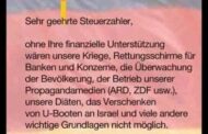 Das BRD-Regime sagt DANKE an alle treuen Steuerzahler, 2023