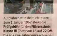 Viele Bürger würden einiges dafür geben, im Jahr 1967