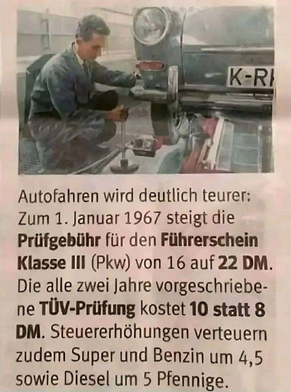 Viele Bürger würden einiges dafür geben, im Jahr 1967