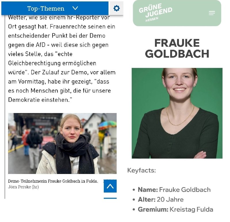 Die vom HR bei der Demo gegen die Gründung