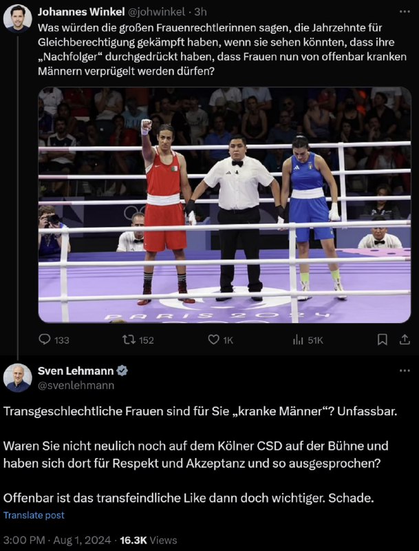 Natürlich ist es krank, wenn ein Mann sich als