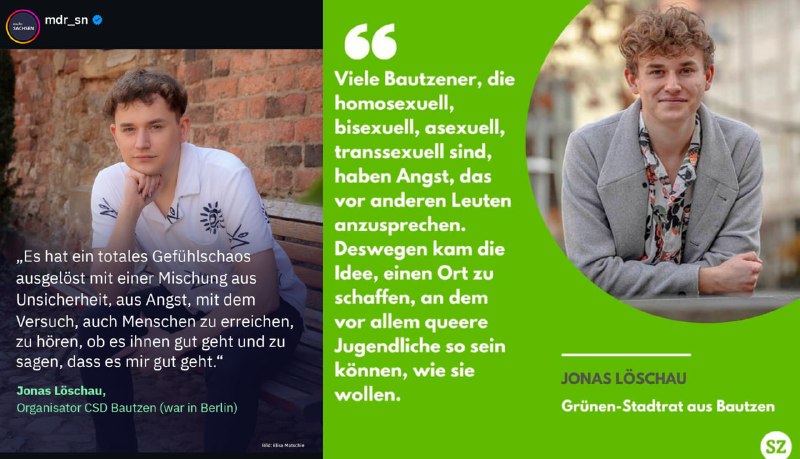 Im MDR spricht der Organisator des CSD Bautzen. Er