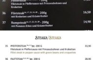 Hier sehen Sie Auszüge aus der Speisekarte des gleichen