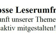 ð¬ Große Leserumfrage: Die Zukunft unserer Themenzeitung aktiv mitgestalten!Da