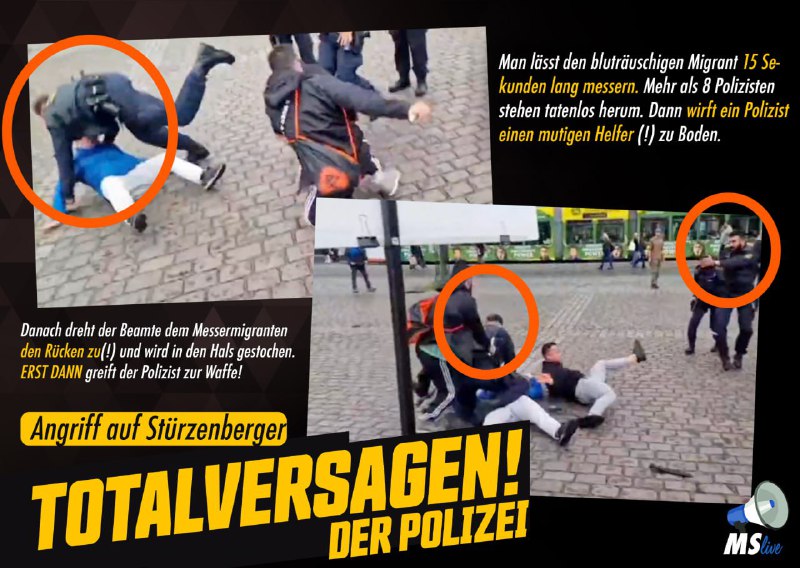 Polizei bei Stürzenberger-Angriff: Totalversagen oder Mittäterschaft?Jemand hat sich den