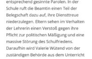 Lehrerin aufgrund staatsfeindlicher Äußerungen aus dem Dienst entfernt Man