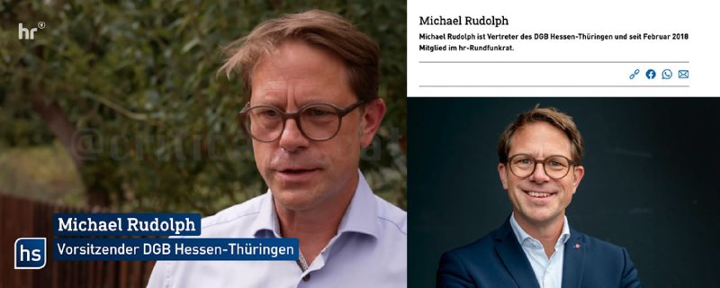 Der im Hessischen Rundfunk interviewte Gewerkschafter sitzt im Rundfunkrat