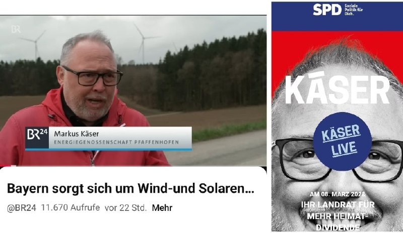 Der von BR24 zufällig interviewte Vertreter der Energiegenossenschaft Pfaffenhofen