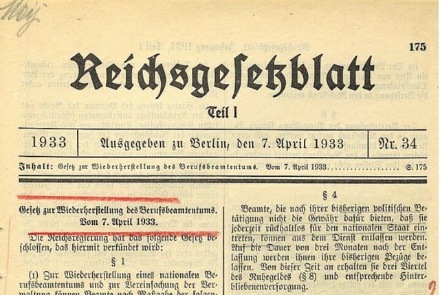 „Beamte, die nach ihrer bisherigen politischen Betätigung nicht die