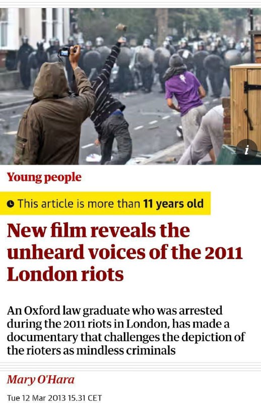 Großbritannien: Gute und böse UnruhenWenn man die Berichterstattung zu