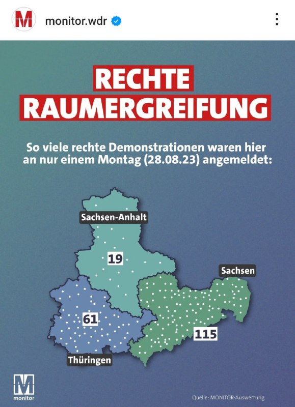 Der linke WDR-Monitor bezeichnet ordnungsgemäß angezeigte und friedliche Demonstrationen