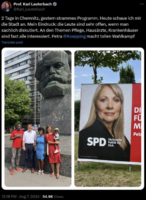 Karl Lauterbach war es in Chemnitz ein besonderes Bedürfnis,