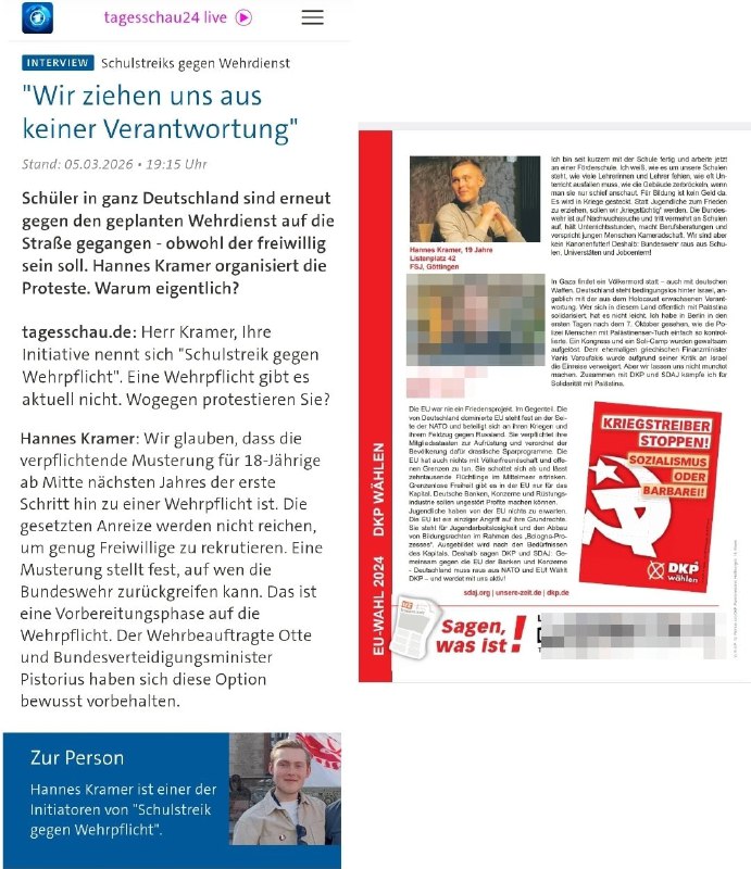 Der von der umstrittenen Tagesschau interviewte Sprecher von 