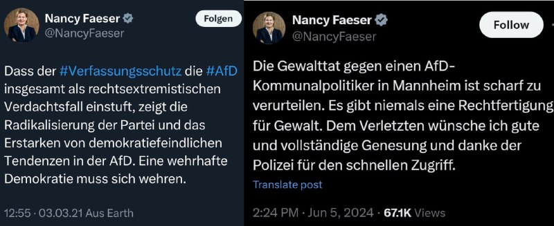 Im Wahlkampfmodus ist sich Nancy Faeser (SPD) nicht zu