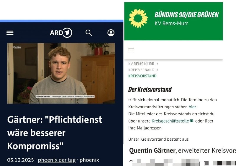 Der von Phoenix zur Wehrpflicht Abstimmung interviewte ehemalige Schülervertreter