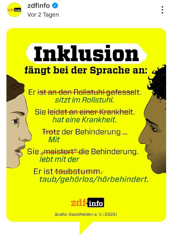 ZDF Info warnt vor den Formulierungen