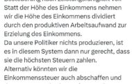Anstatt Leistung durch Steuererleichterungen zu honorieren, diskutiert die Politik