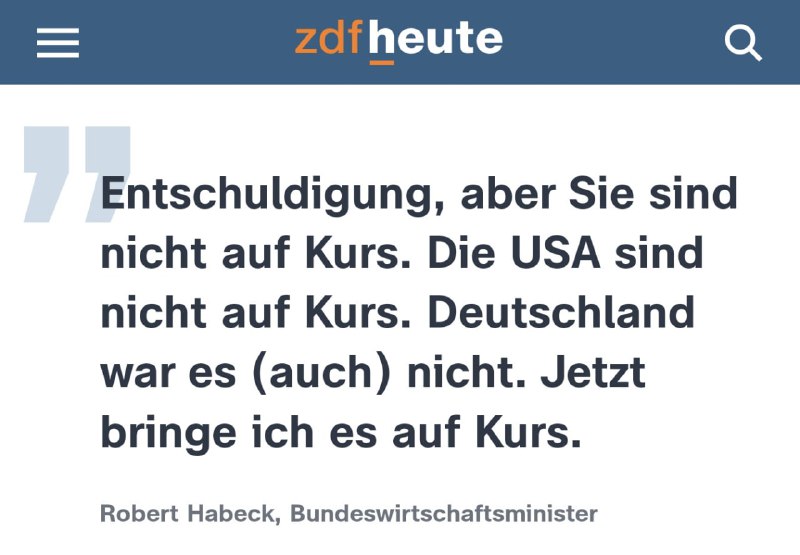 Robert Habeck bringt Deutschland auf Kurs. In Richtung Abgrund.