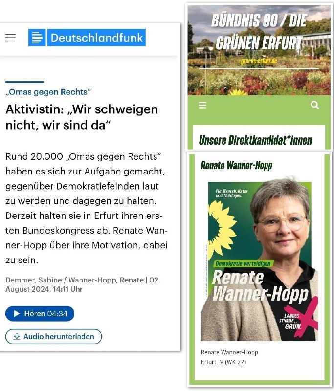 Der Deutschlandfunk interviewt von 20.000 Omas gegen Rechts ausgerechnet