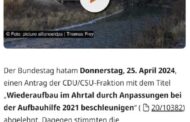 Bundestag lehnt Aufbauhilfe fürs Ahrtal ab????Während man mit dem