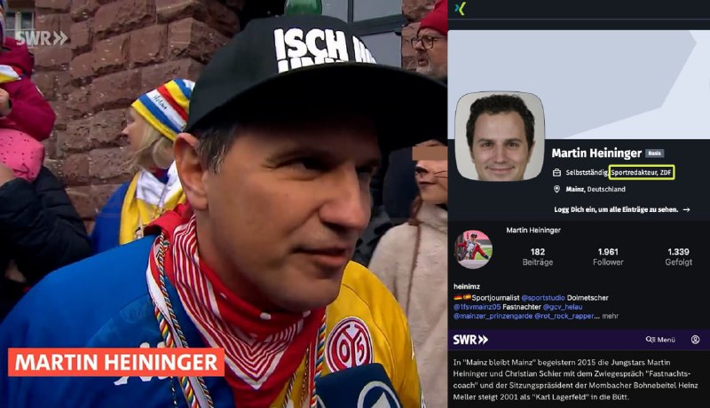 Der SWR interviewt Demonstranten bei „Narren gegen Nazis“ in