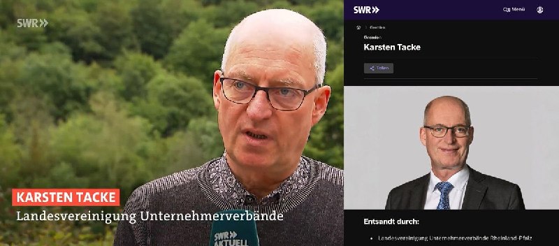 Der im SWR interviewte Verbandssprecher ist rein zufällig SWR-Rundfunkrat.