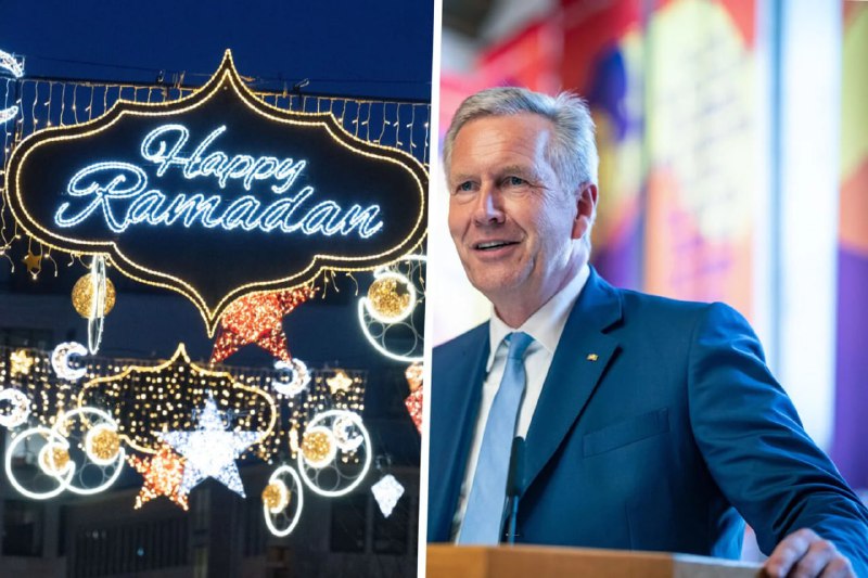 Der ehemalige Bundespräsident Christian Wulff (CDU) hat die Ramadan-Festbeleuchtung