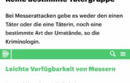 Im Deutschlandfunk erklärt uns eine Kriminologin, dass sich häufende
