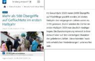 Die Tagesschau berichtet von mehr als 500 Übergriffen auf