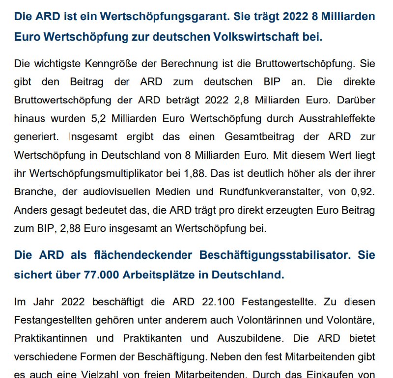 ❕Bei der ARD behauptet man (Dank auf Hochtouren laufenden