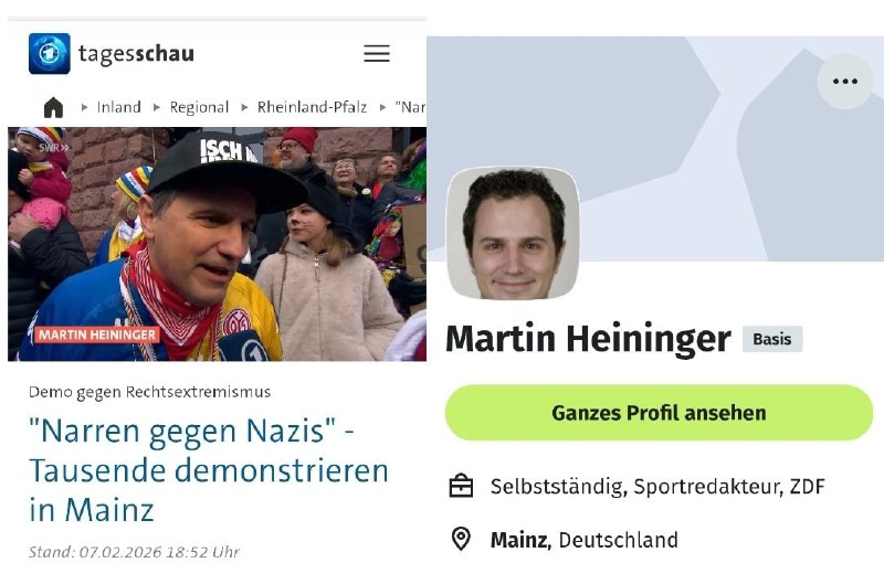 Der von der Tagesschau bei der Demo