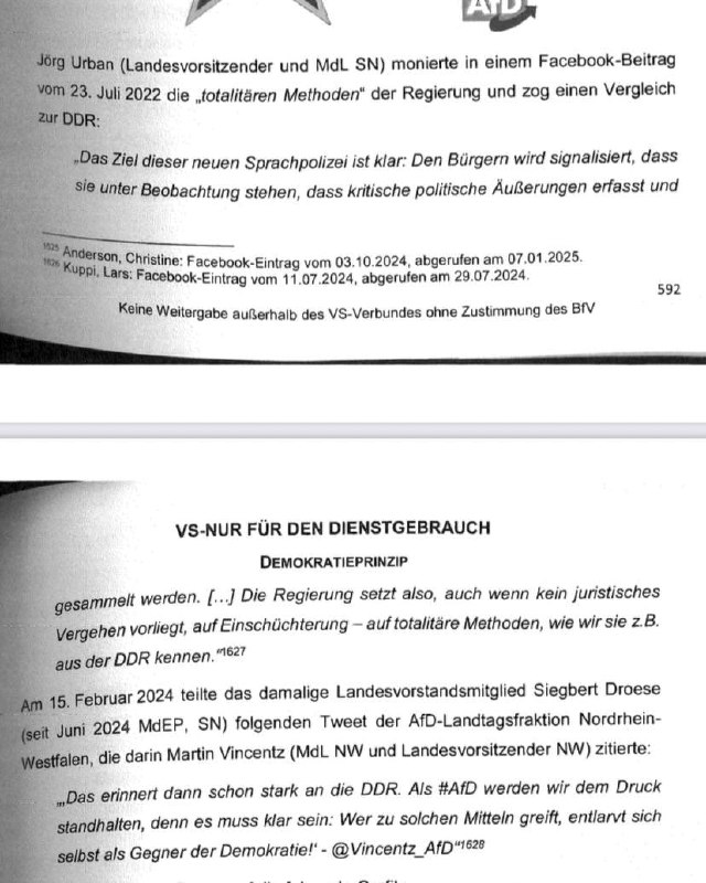 Der Verfassungsschutz hält in seiner Sammlung von Äußerungen als