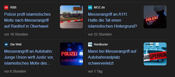 ðª Die aktuellen Messer-News...Letztes Wochenende musste eine Autobahn in