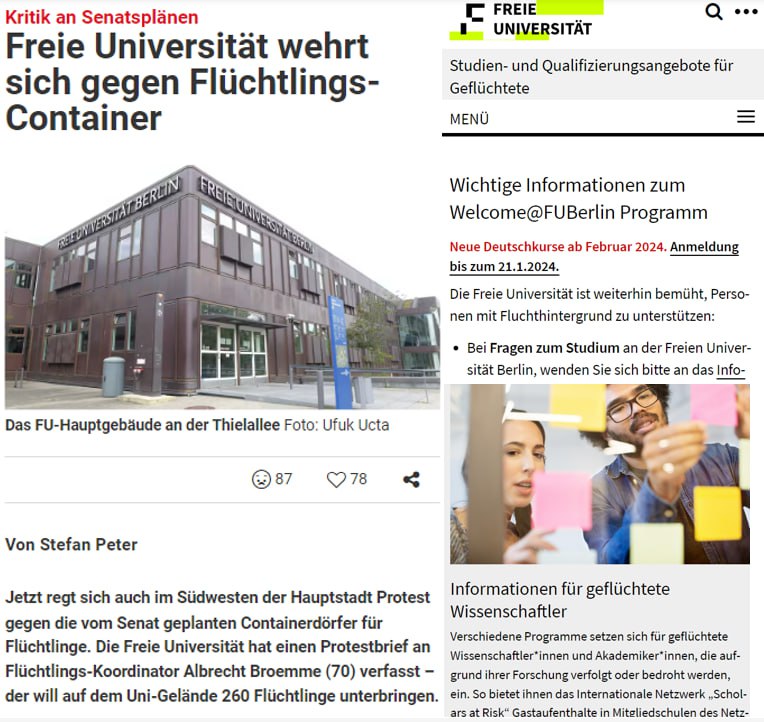 Warum wehrt sich die Freie Universität Berlin gegen sogenannte