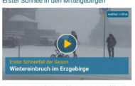 Im Erzgebirge gab es am Wochenende bereits Schnee und