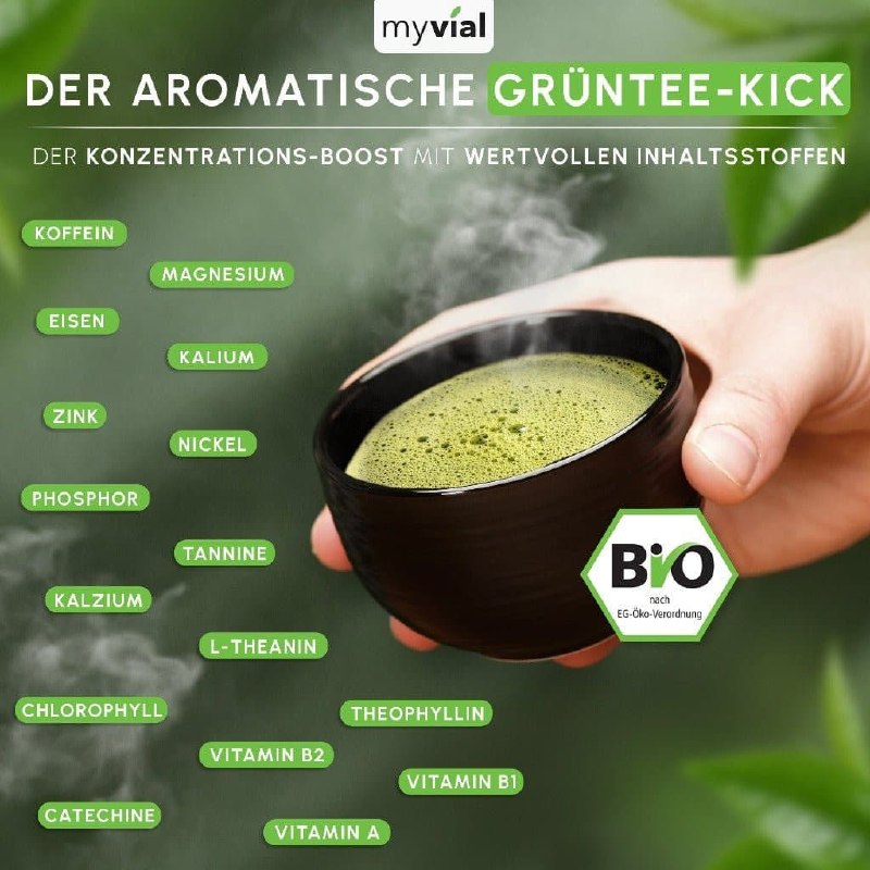 Matcha hat eine belebende Wirkung, die deutlich länger anhält