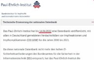 Im Frühling 2022 schaltete das RKI seine Datenbank mit