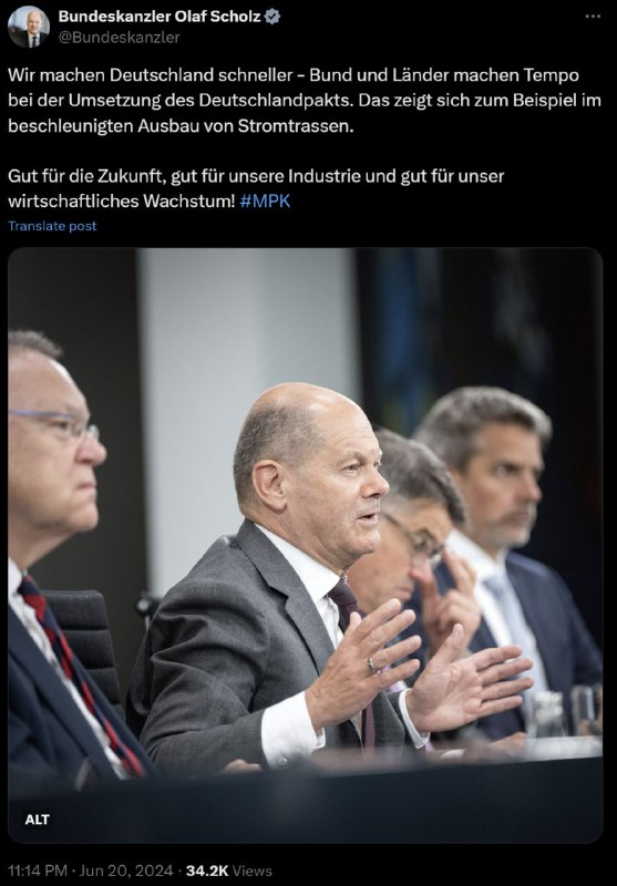 Die Bundesregierung macht Deutschland also schneller. Deshalb hat Robert