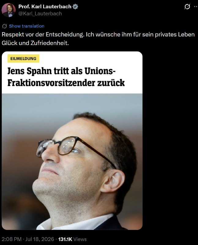 Karl Lauterbach tut mal wieder das, was er am