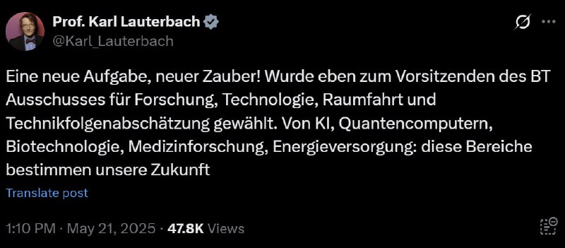 Da werden sich die Außerirdischen aber freuen, wenn Karl