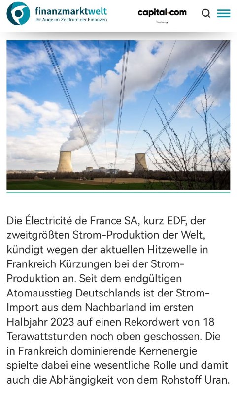 Die Ampelregierung hat die deutschen Atomkraftwerke abgeschaltet und importiert