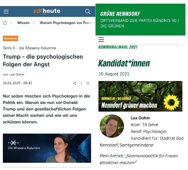 Die ZDF-Wissenschaftsjournalistin Lea Dohm kandidierte 2021 für die Grünen.