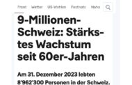 ð¨ð­Die Schweiz hat mittlerweile fast 9 Millionen Einwohner!Ich weiss