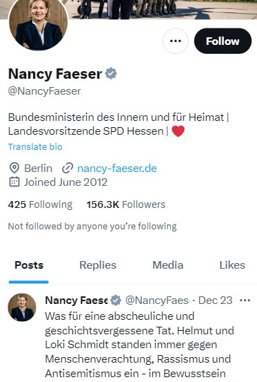 Innenministerin Nancy Faeser hat außer Verachtung nichts für das