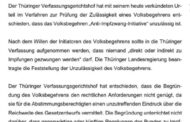 Der Verfassungsgerichtshof im grün-kommunistisch regierten Thüringen hat der Freiheit