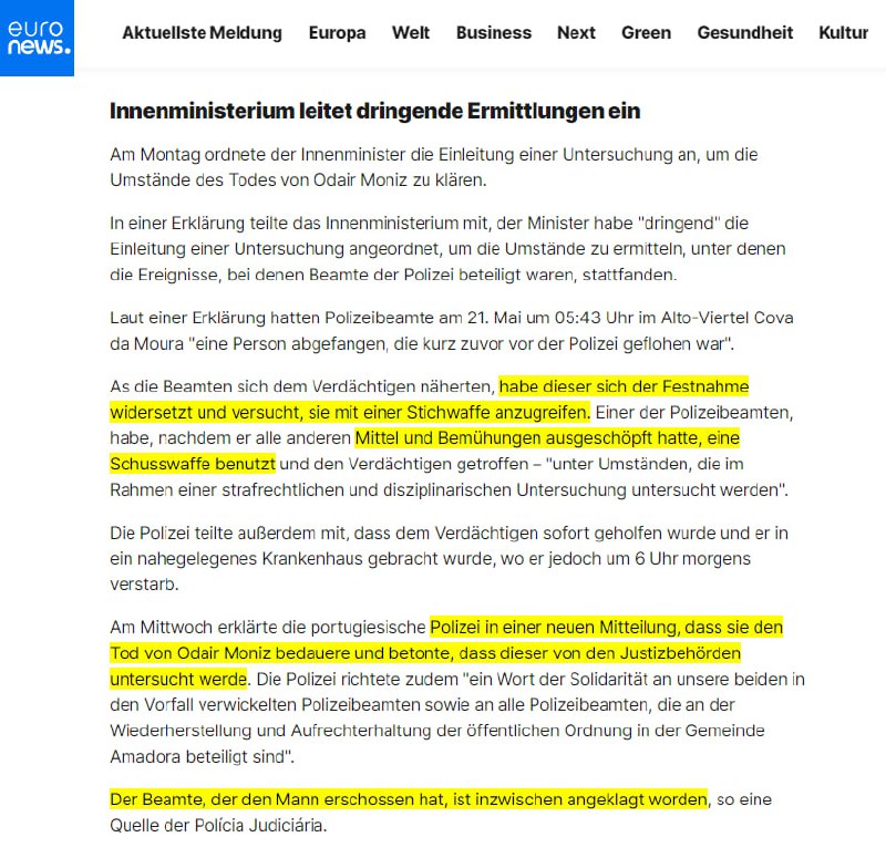 BLM-Rassenkrieg in Portugal?In Portugal gibt es Unruhen. Ein Migrant