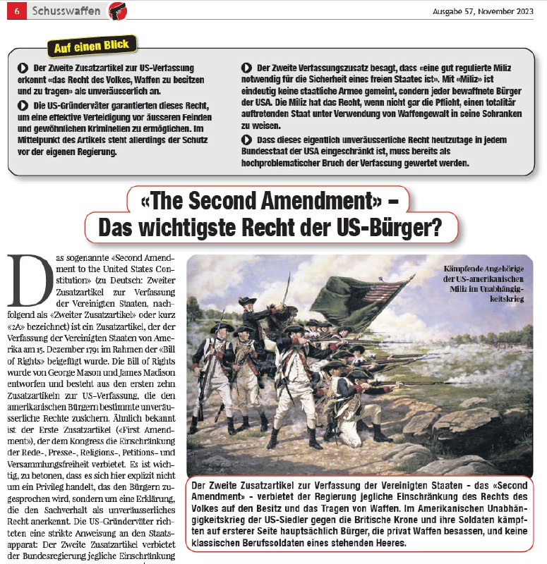 «The Second Amendment» - Das wichtigste Recht der US-Bürger?Der