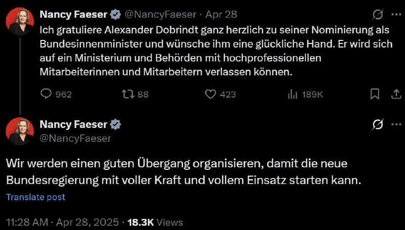 Bevor Nancy Faeser als Innenministerin Geschichte ist, lässt sie